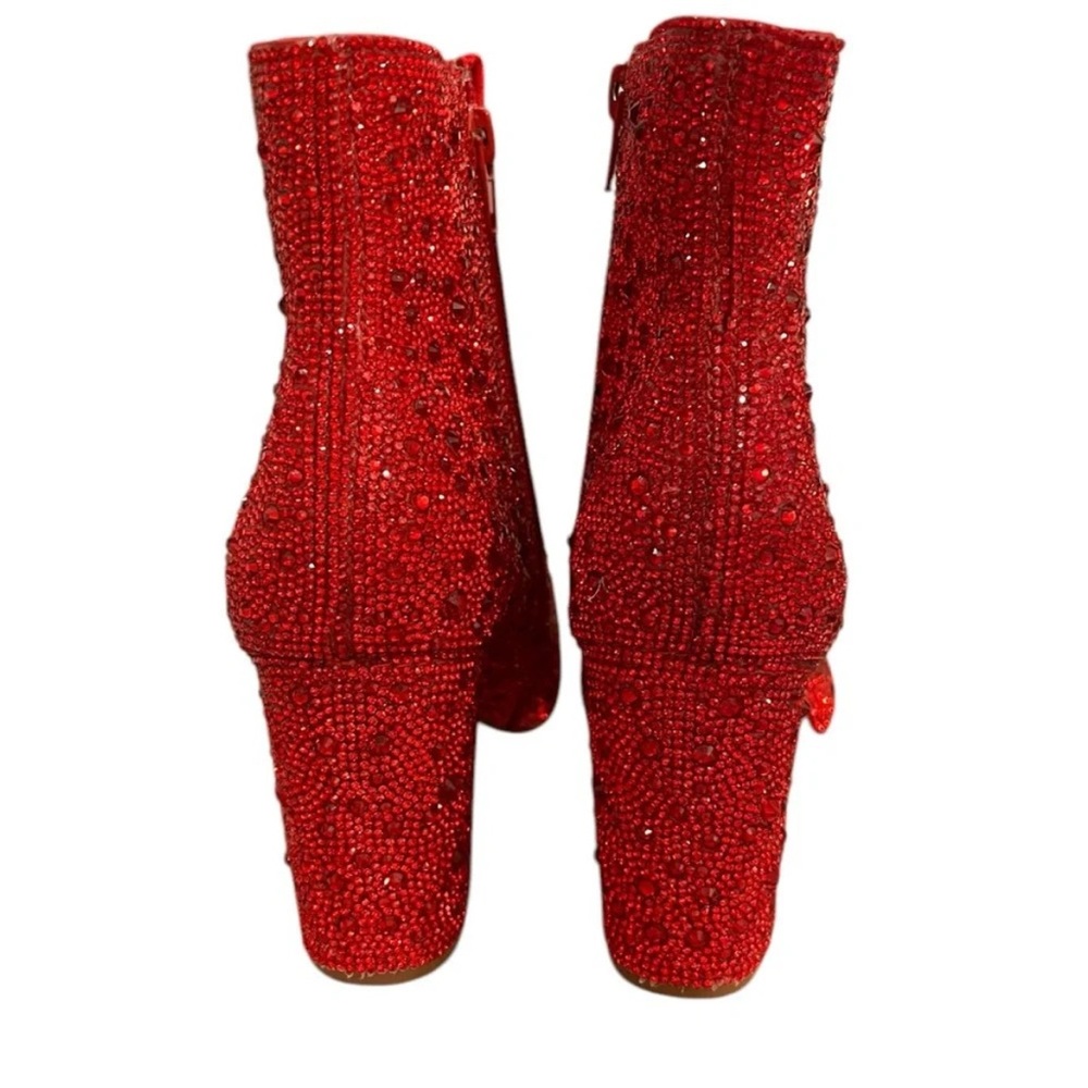 NWT Betsey Johnson Cady Rhinestone Red Booties size 7 perfect for Valentine’s